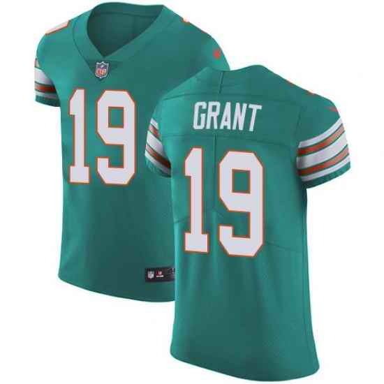 Nike Dolphins #19 Jakeem Grant Aqua Green Alternate Men Stitched NFL Vapor Untouchable Elite Jersey